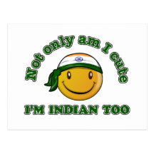 Designer för Indien smileyflagga Vykort