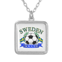 Designer för sverigefotbollboll halsband