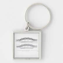 Designer för trädgård överbryggar, publicerat 1773 nyckel ring