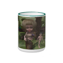 Designer Kaffeebecher Becher Tasse Elfe Waldfee