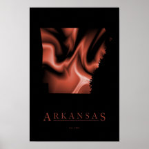 Designkartaaffisch av Arkansas