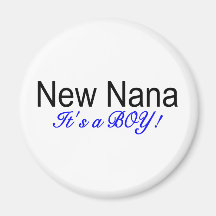 Dess nya Nana en pojke Kylskåpmagneter