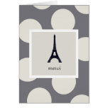 Det anpassadeEiffel torn Merci tackar dig att card Kort