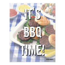 Det är BBQ Time, sommargrillfest Inbjudningskort