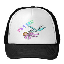 Det är en flicka (baby/storken) baseball hat