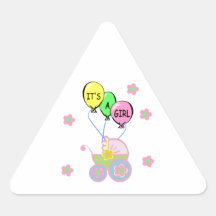 Det är en flicka! triangle stickers