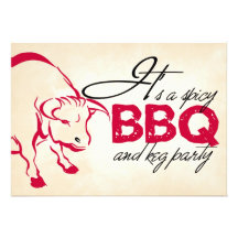 Det är en kryddig BBQ- och kegpartyinbjudan