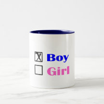Det är en pojke (kontrollen boxas), kaffe koppar