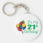 Det är min 21st födelsedag (ballonger) nyckelringar