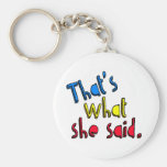 det är vad hon sade keychain nyckel ring