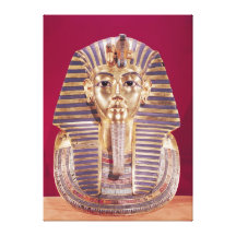 Det begravnings- maskerar av Tutankhamun Sträckta Canvas Tryck