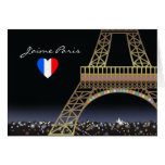 Det Eiffel torn specificerar hälsningkortet
