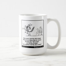 Det fanns en gamal man med ett skägg kaffe mugg