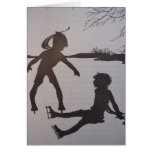 Det gammala damm - Silhouette Hälsnings Kort
