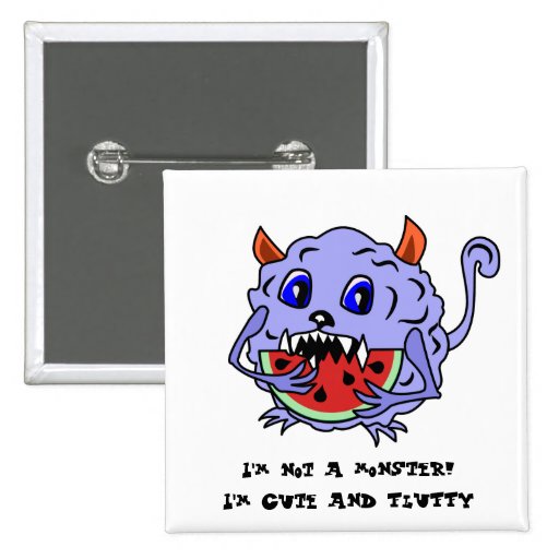 Det gulliga och fluffiga Toothy monster knäppas Pins