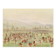 Det indiska bollspelet, c.1832 vykort