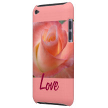 Det kärlekiPod handlag täcker rosa rosblommavalent iPod Case-Mate Case