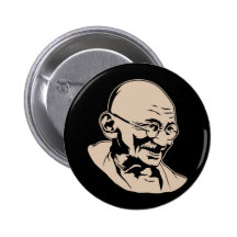 Det Mahatma Gandhi porträtt knäppas Nål