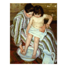 Det Mary Cassatts barnets bad (circa 1892) Personliga Tillkännagivanden