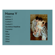 Det Mary Cassatts barnets bad (circa 1892) Visitkort