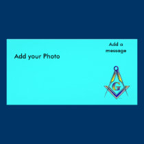 Det Masonic symbolet, tillfogar ditt foto, tillfog fotokort