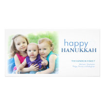 Det moderna Hanukkah fotoet Julhälsningar Hälsningskort Med Foto