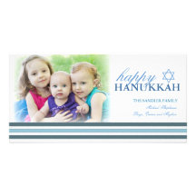 Det moderna lyckliga Hanukkah fotoet Julhälsningar Fotokort Mall