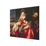 Det Mystic giftermål av Sanktt Catherine, 1505/8 Sträckta Canvas Tryck