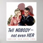Det oförsiktiga samtalet kostar liv -- WW2 Print