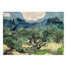 Det olivgröna träd Vincent Van Gogh Visitkort Mallar