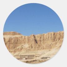 Det panorama- Hatshepsut tempelet fotograferar Klistermärke