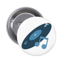 Det Retro musikrekordet & noterar blått Pins