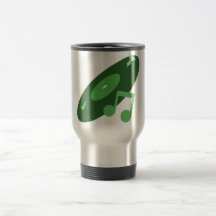 Det Retro musikrekordet & noterar grönt Kaffe Mugg
