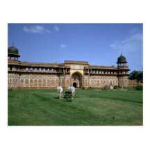 Det röda fort, Agra, Rajasthan, Indien Vykort