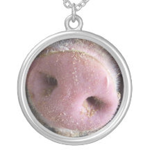 Det rosa grisnässlutet fotograferar upp skräddarsydda halsband