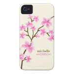 Det rosa körsbäret blomstrar träd iPhone 4 fodral