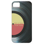 Det svart vinylrekordet verkställer på fodral för  iPhone 5 Case-Mate fodraler