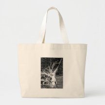 Det svartvita döda träd fotograferar tote bags