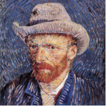 Det Van Gogh självporträtt med klädde med filt hat Photo Sculpture