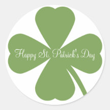 Det visa klöversaint patrick's daykuvertet försegl runda klistermärken