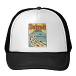 DETROIT den motoriska staden - vintage resorkonst Trucker Kepsar
