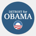 DETROIT för den Obama anpassningsbar din stadspers Klistermärken