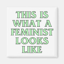 Detta är en vilken feminist ser lik kylskåps magneter