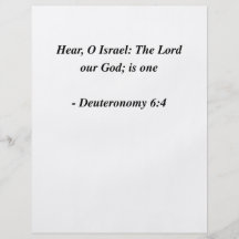 DEUTERONOMY-6:4 CUSTOM FLYER