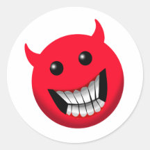 Devilish leende klistermärken