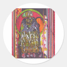 diadelosmuertos1 rund klistermärke