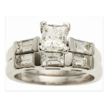 Diamantbröllopförlovningsringen antyder antyder vykort