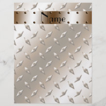 Diamanten för personlignamnbruntet pläterar stålsä custom flyer