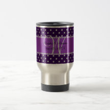 Diamanter för bröllopmonogramlilor kaffe koppar
