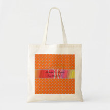 Diamanter för bröllopmonogramorange tygkasse